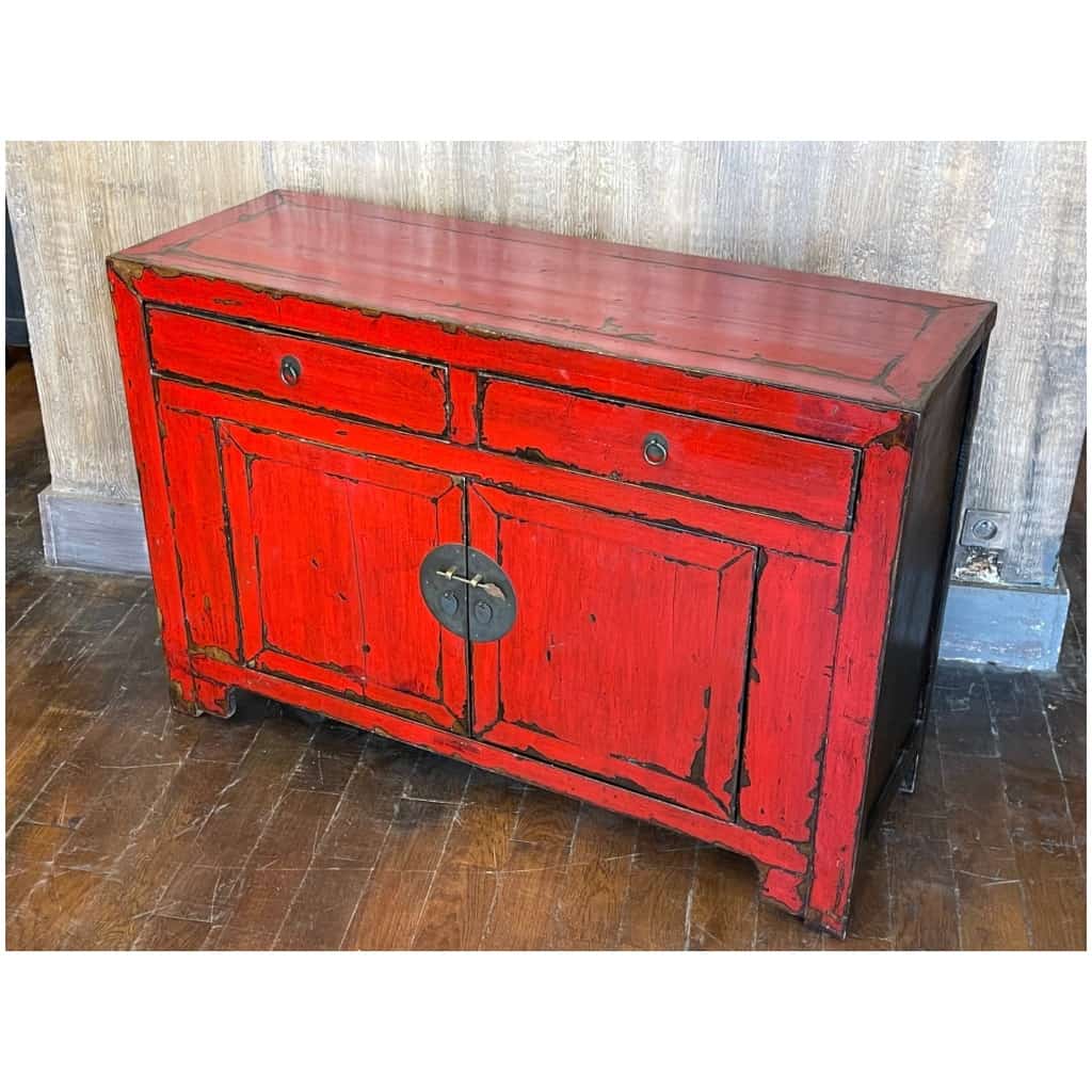 Antique Chinese sideboard 2 doors + 2 drawers 6