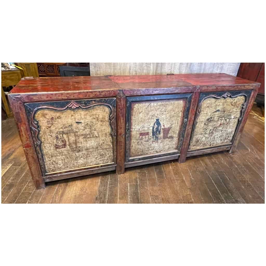 Old Chinese sideboard 3 doors 5