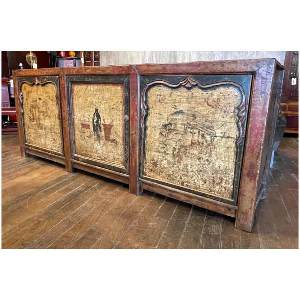 Old Chinese sideboard 3 doors 8