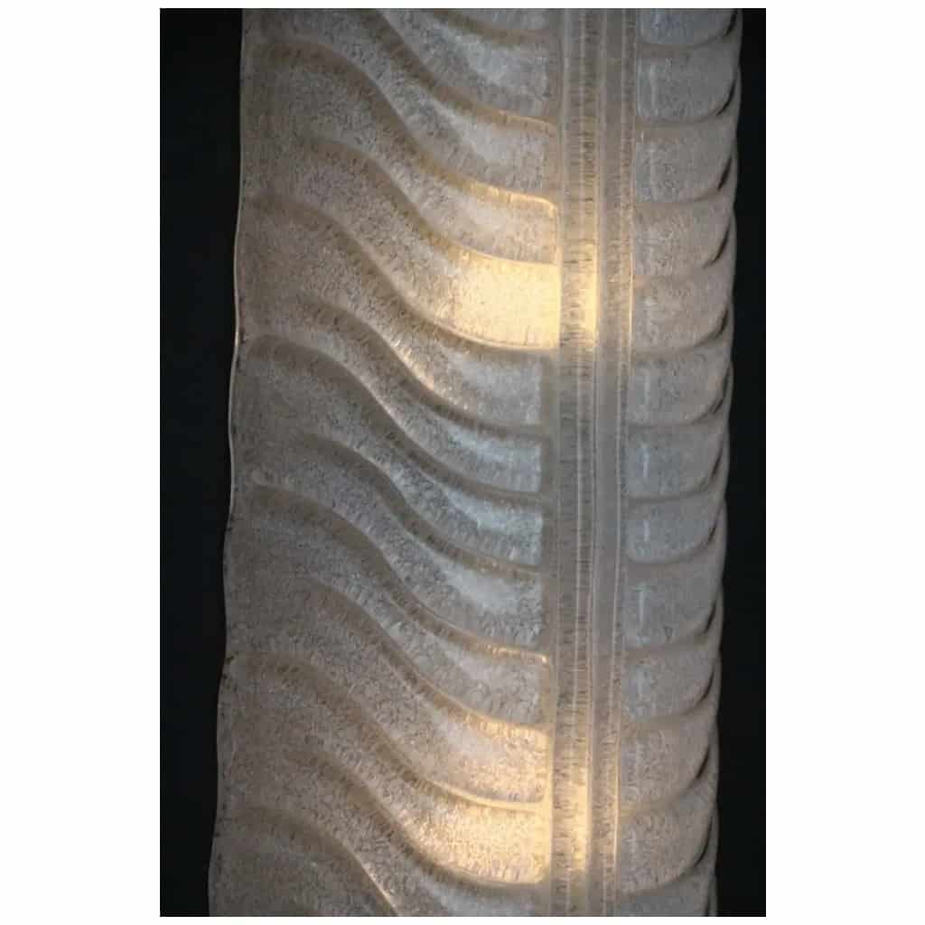 Paire de longues appliques en verre de Murano blanc en forme de plume, longues appliques murales 8