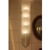 Paire de longues appliques en verre de Murano blanc en forme de plume, longues appliques murales 23