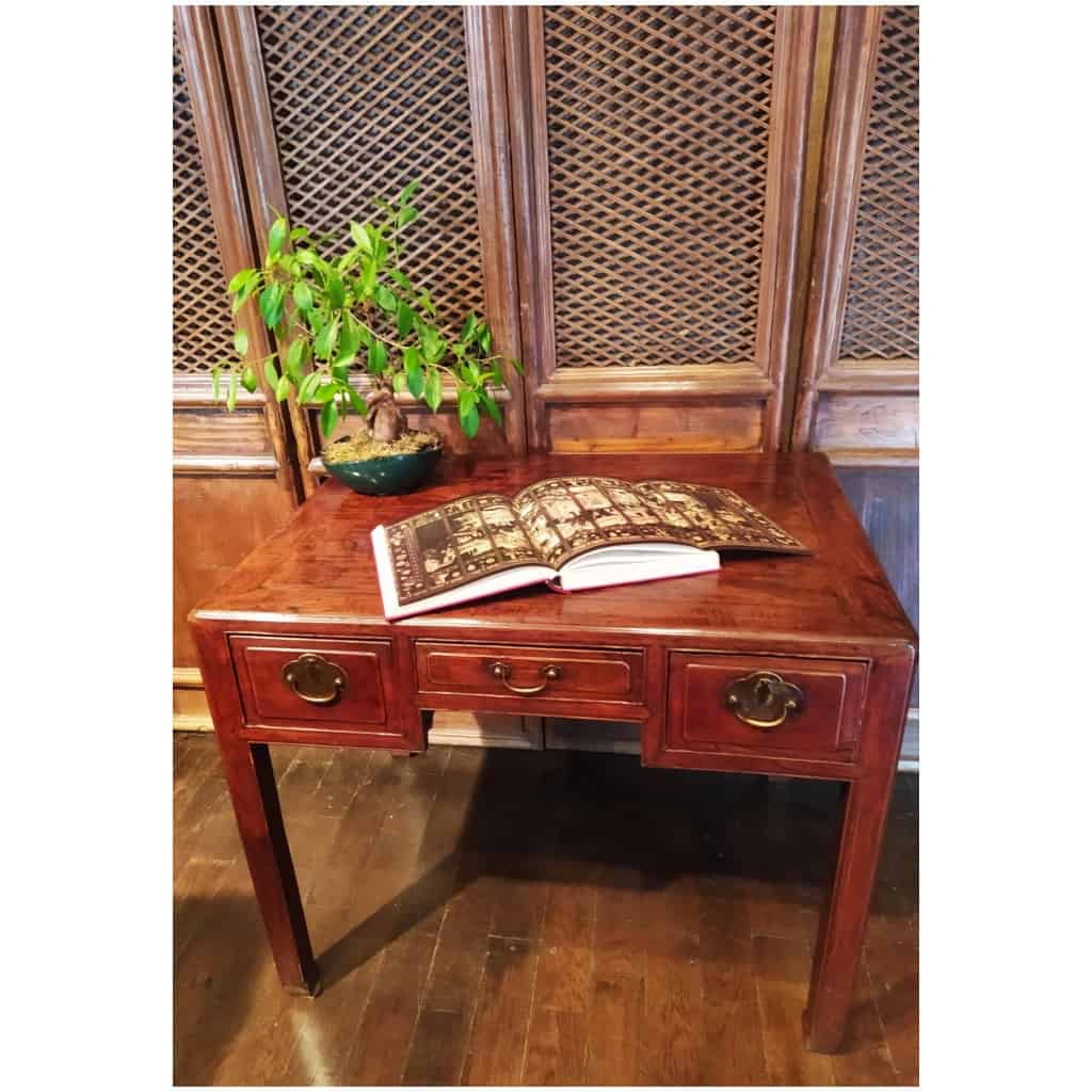 Bureau ancien chinois en orme 3