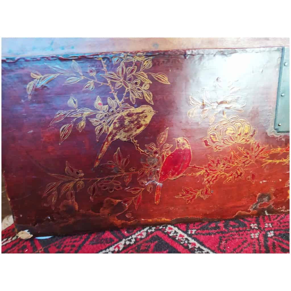 Leather trunk, Chinese antique 4