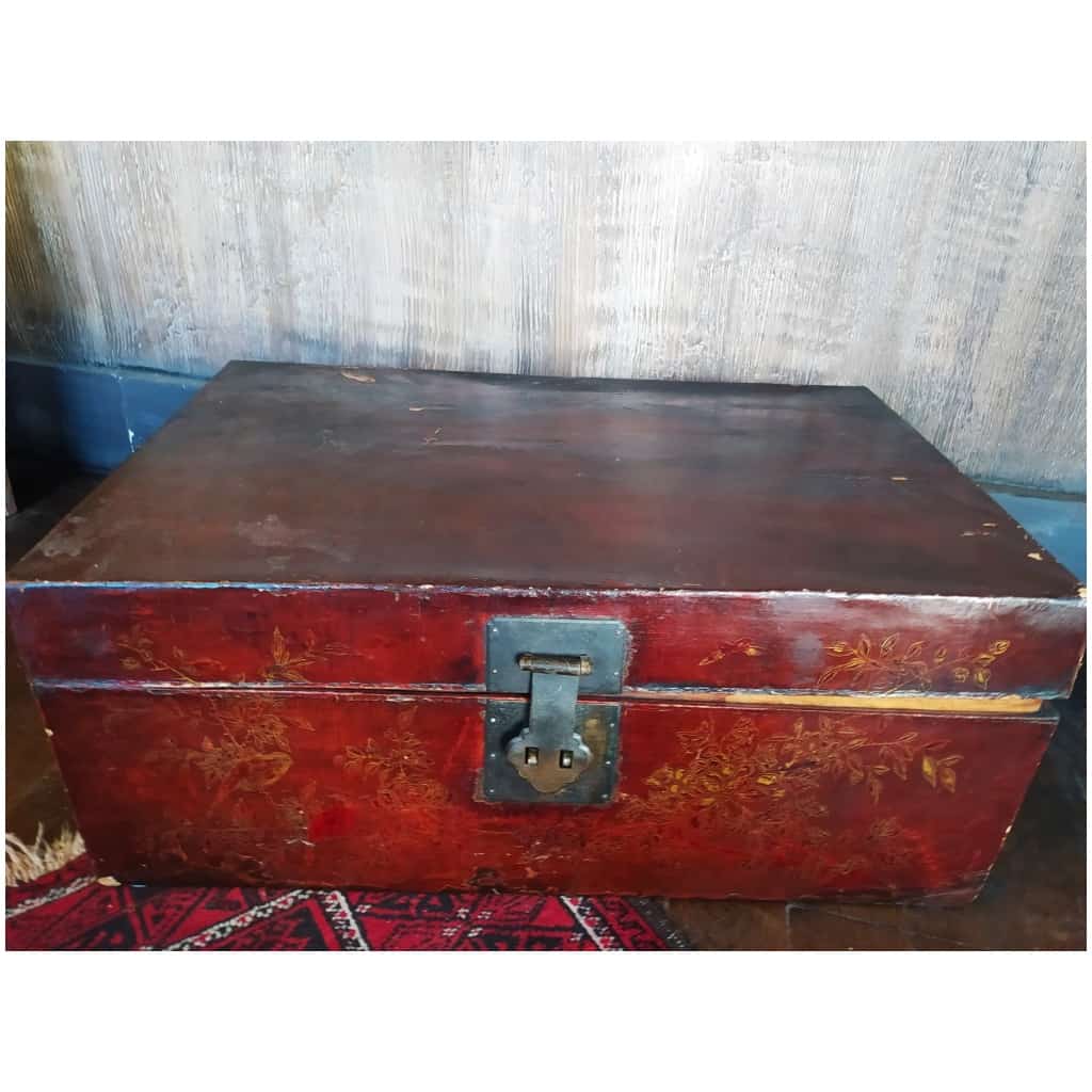 Leather trunk, Chinese antique 5