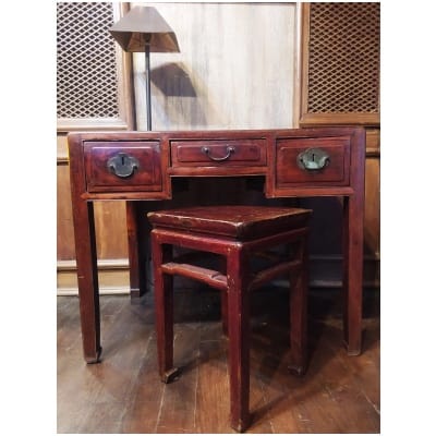 Old Chinese desk in dark elm