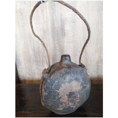Antique Chinese lacquered paper gourd