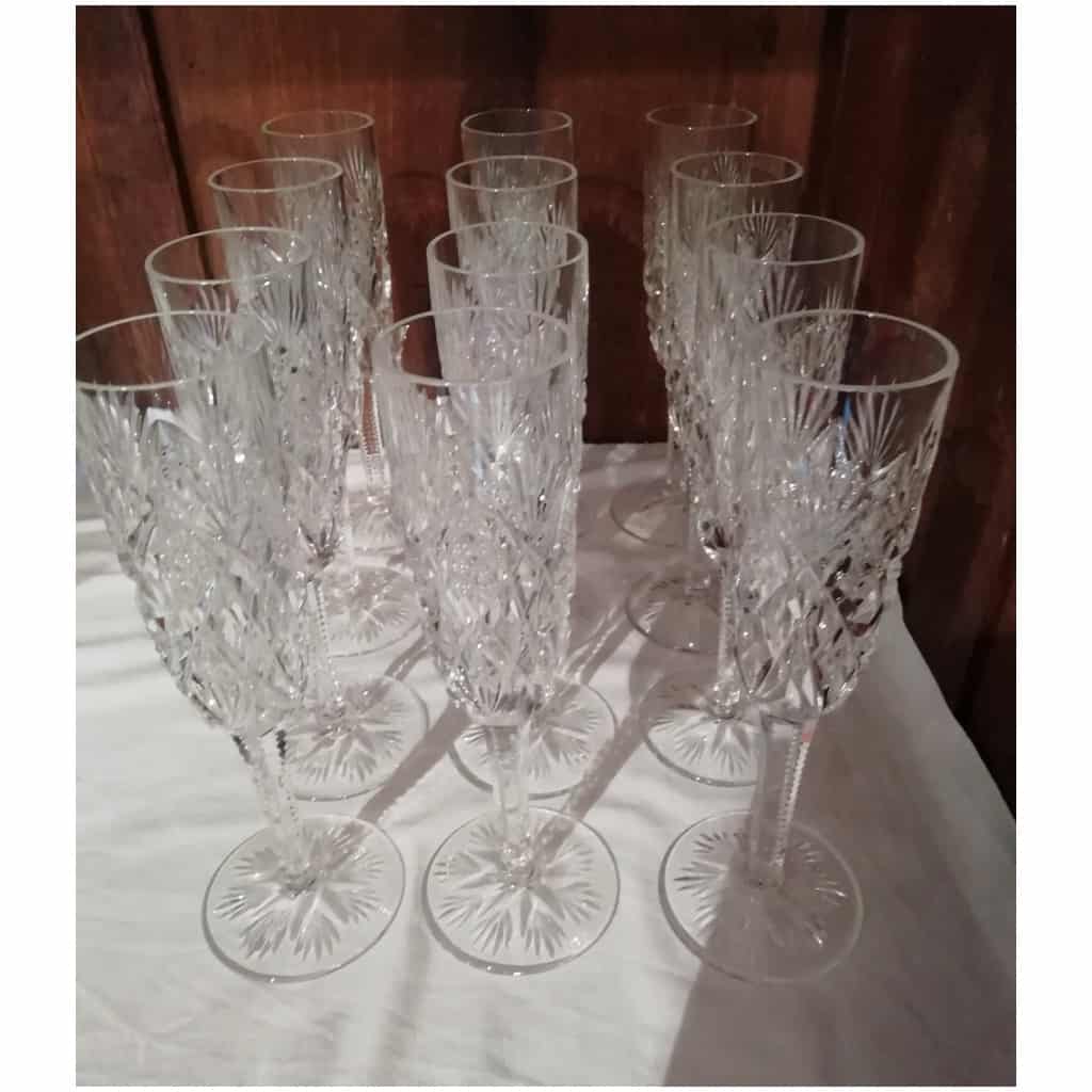 SERVICE DE VERRES 50 pièces EN CRISTAL SAINT LOUIS MODÈLE FLORENCE y compris son aiguière et sa carafe 4