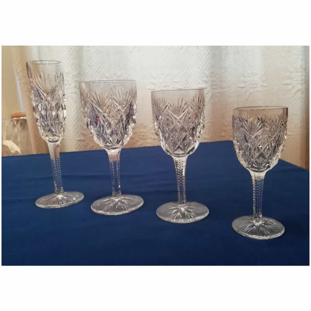 SERVICE DE VERRES 50 pièces EN CRISTAL SAINT LOUIS MODÈLE FLORENCE y compris son aiguière et sa carafe 5