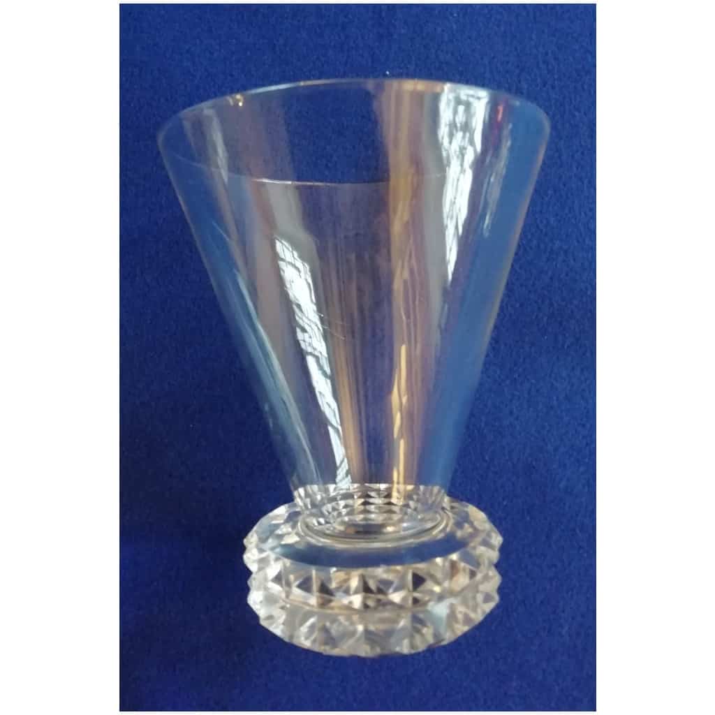 CRYSTAL WATER GLASSES AND CHAMPAGNE CUPS Saint louis diamond model 6