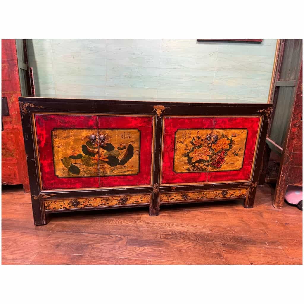 ANCIENT MONGOLIAN BUFFET 4 DOORS + 2 DRAWERS 3