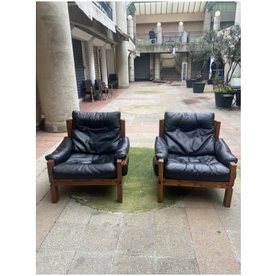 Pierre Chapo – Pair of S15 armchairs – 1978