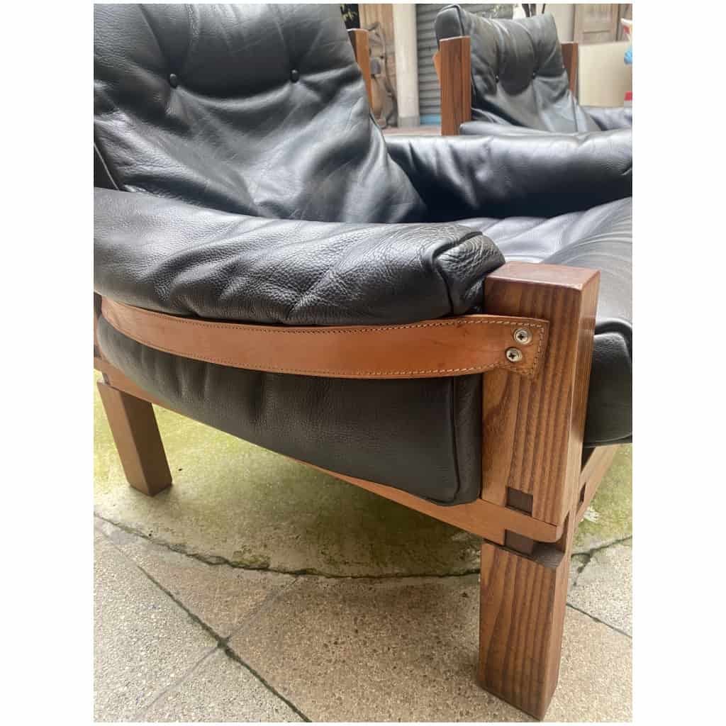 Pierre Chapo – Paire de fauteuils S15 – 1978 6