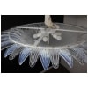 Plafonnier de style Barovier en verre de Murano blanc et irisé 26