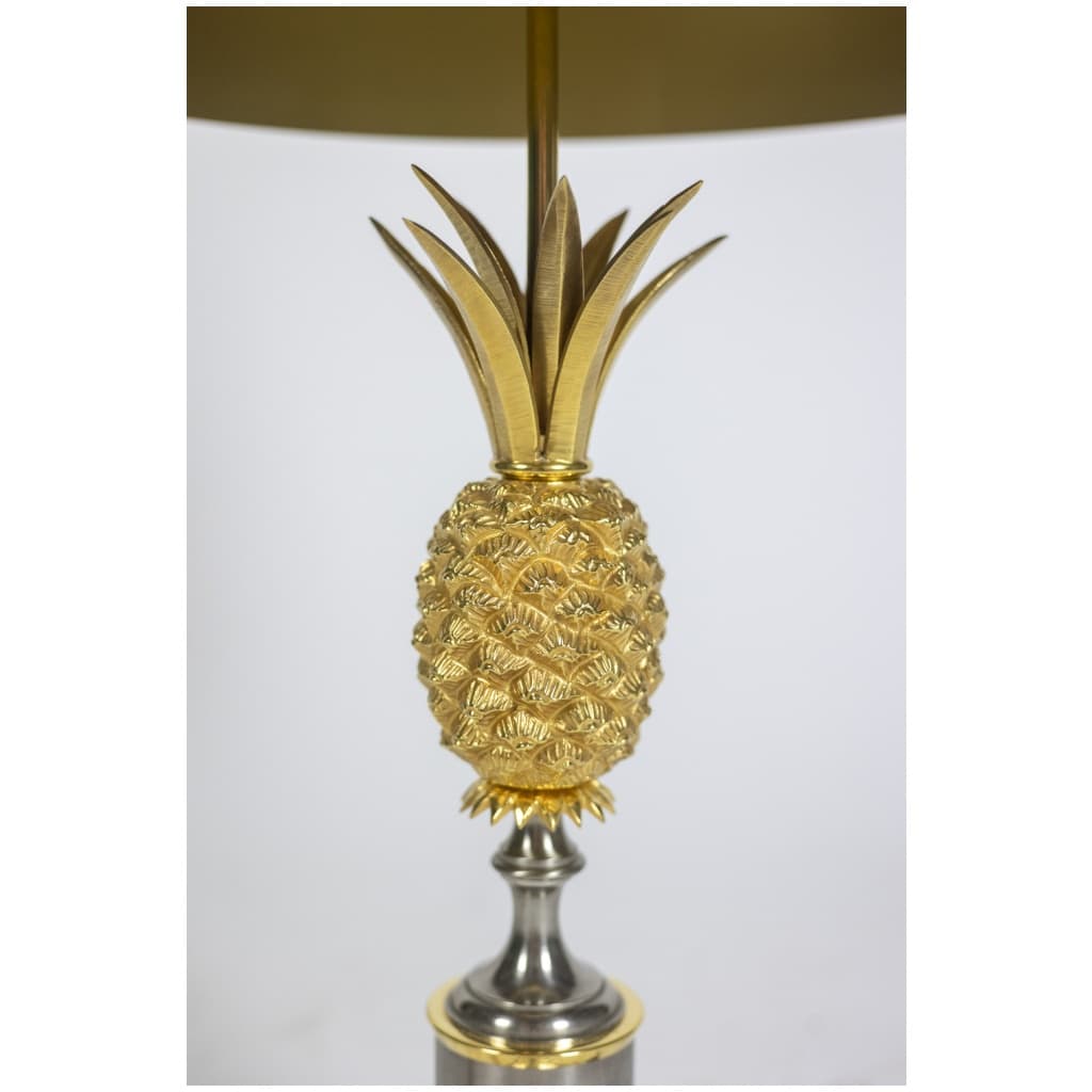 Maison Charles. Lampe en bronze doré et tôle. Années 1970 4