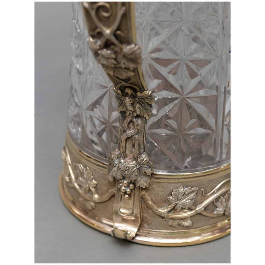 GOLDsmith ODIOT - CUT CRYSTAL PITCHER WITH VERMEIL MOUNTING XIXE12