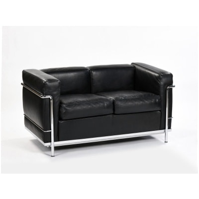 Le Corbusier & Cassina – LC2 Sofa Black Leather 3