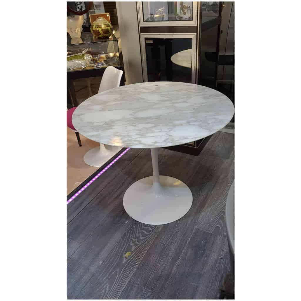 Saarinen table in Calacatta marble round 91 cm 5