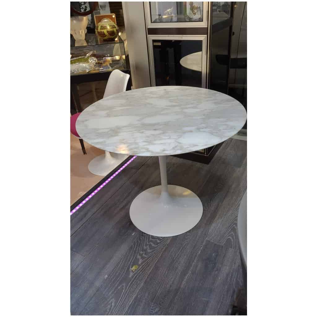 Table Saarinen en marbre Calacatta ronde 91 cm 5