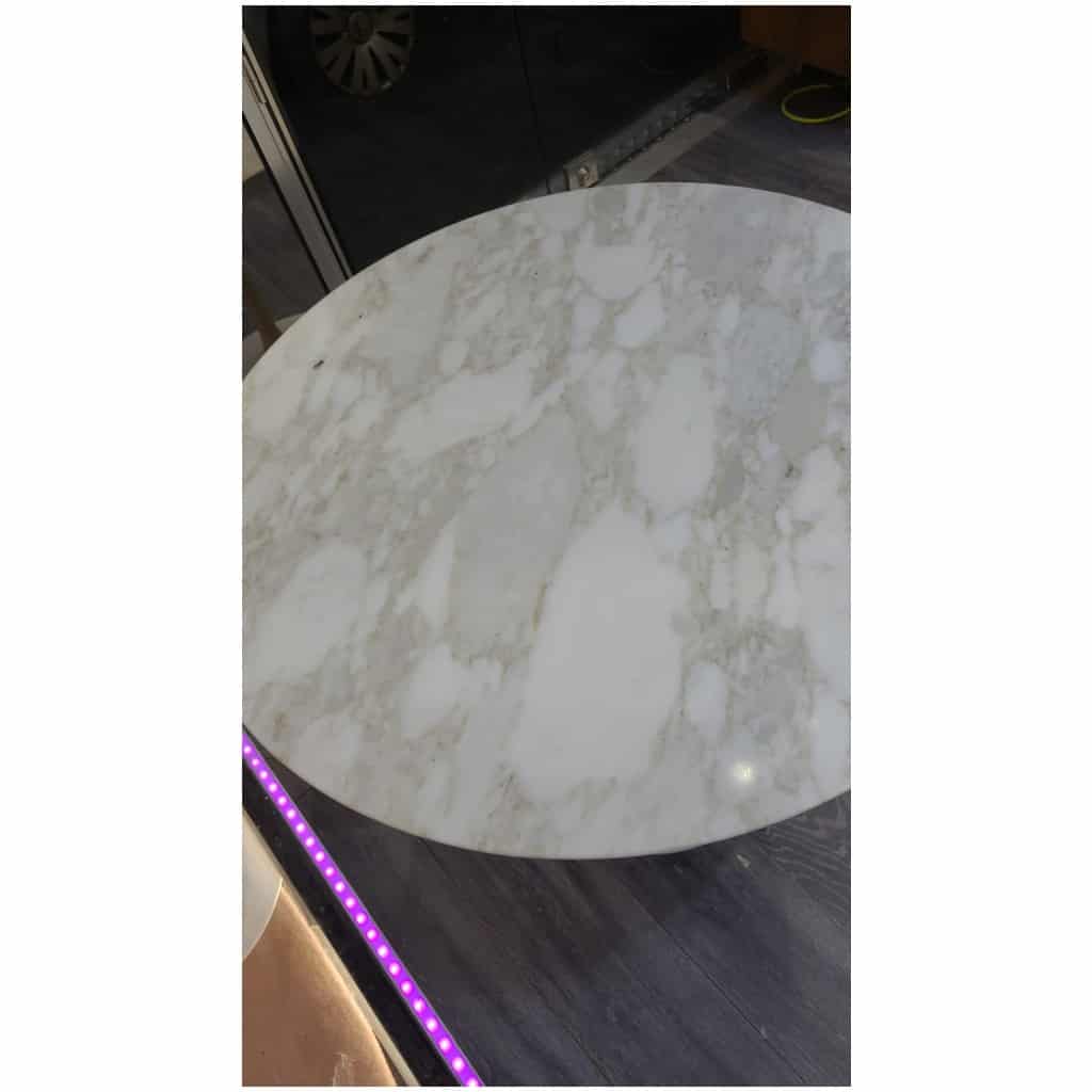 Table Saarinen en marbre Calacatta ronde 91 cm 6