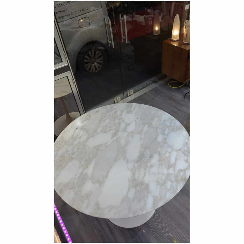 Table Saarinen en marbre Calacatta ronde 91 cm 8