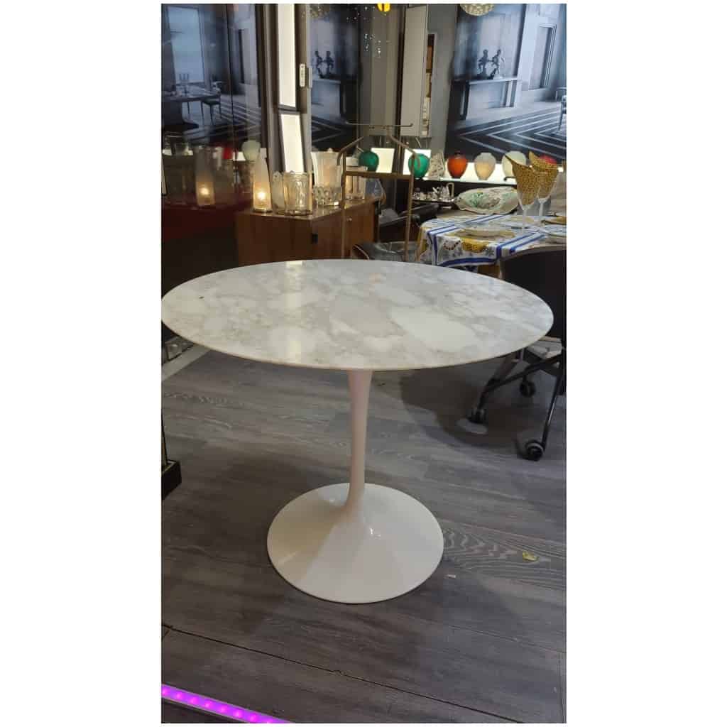 Table Saarinen en marbre Calacatta ronde 91 cm 9