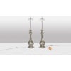 Paires de lampes en métal et bronze argenté. Circa 1880 12