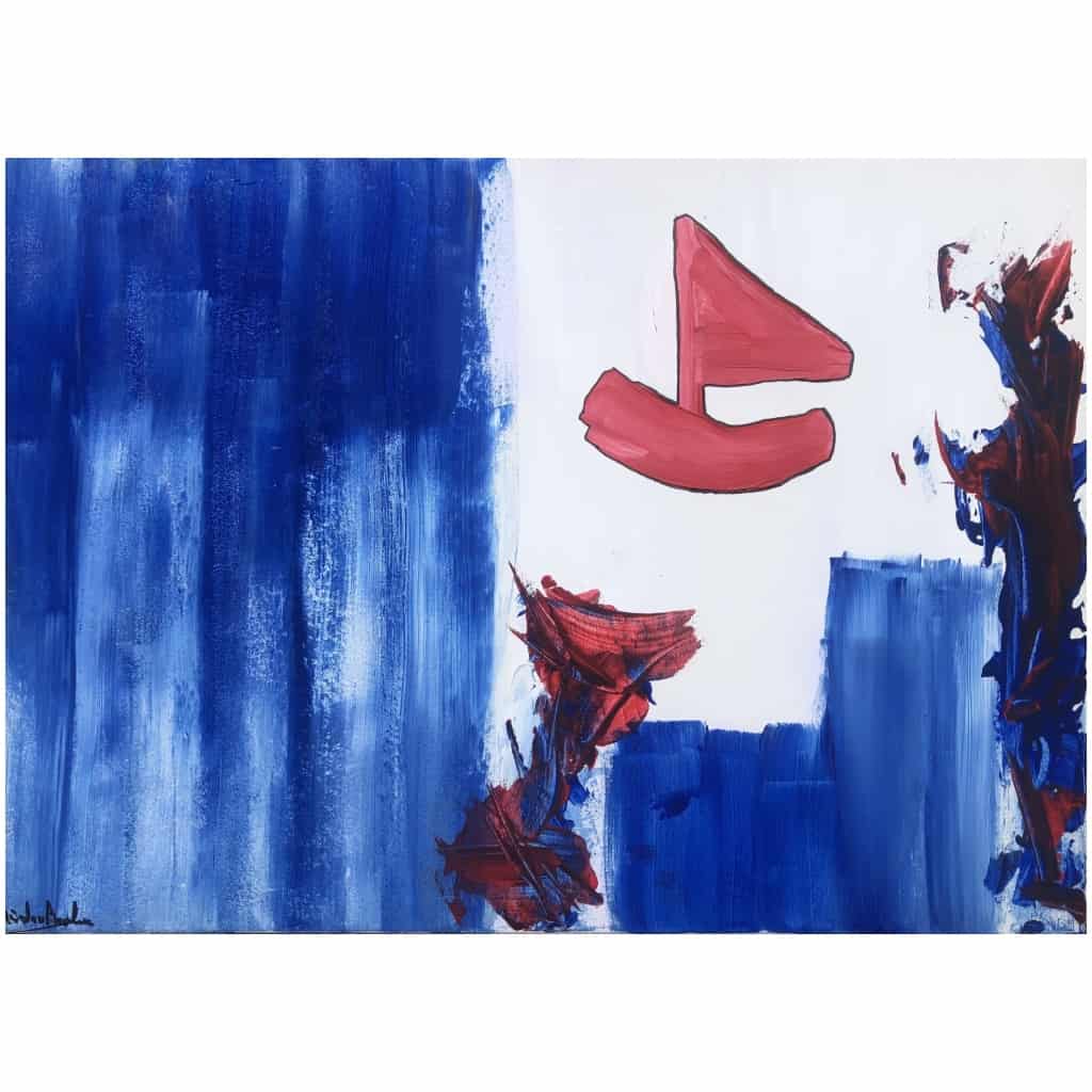 RAVELINE Miroslav Abstract Composition The Drunk Boat Oil On Canvas Signed 3