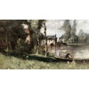 TROUILLEBERT Tableau Français 19è Barbizon Pêcheur En Barque Huile Signée Catalogue Raisonné 20