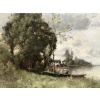 TROUILLEBERT Tableau Français 19è Barbizon Pêcheur En Barque Huile Signée Catalogue Raisonné 26
