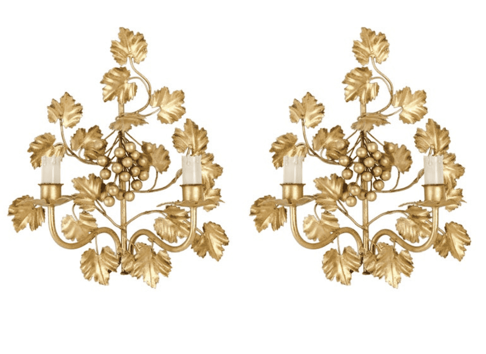 1960 Pair of “bunches of grapes” wall lights from Maison FlorArt 3