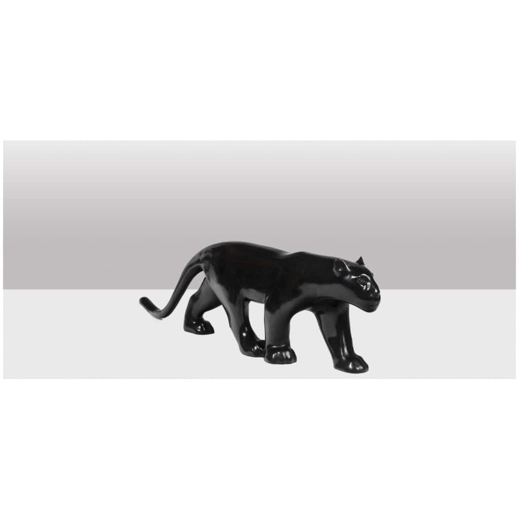 François Pompon. “Large black panther”, bronze, print from 2006. 15