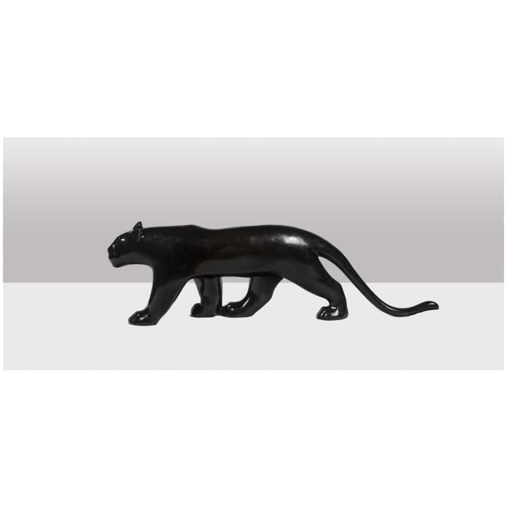 François Pompon. “Large black panther”, bronze, print from 2006. 14