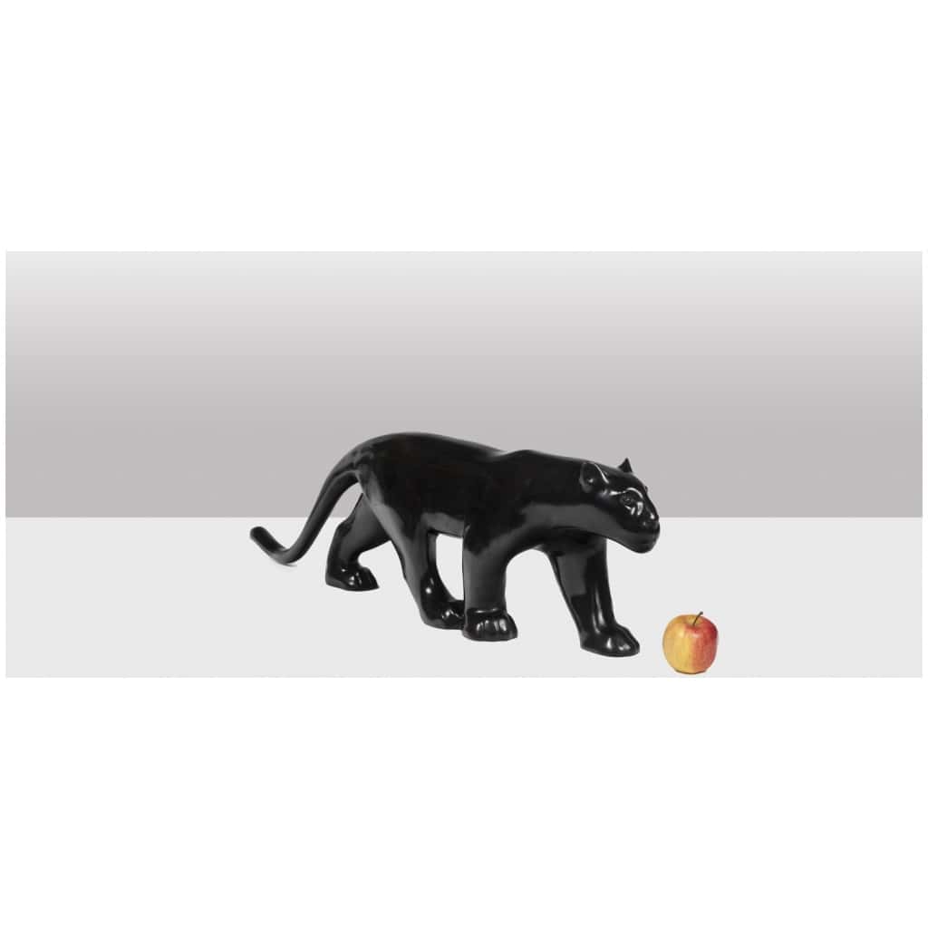 François Pompon. “Large black panther”, bronze, print from 2006. 10