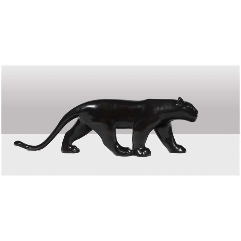 François Pompon. “Large black panther”, bronze, print from 2006. 6