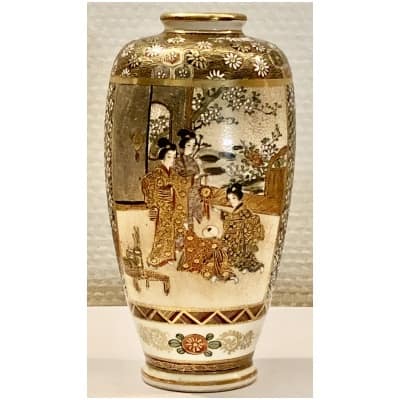 Vase japonais en faïence de Satsuma