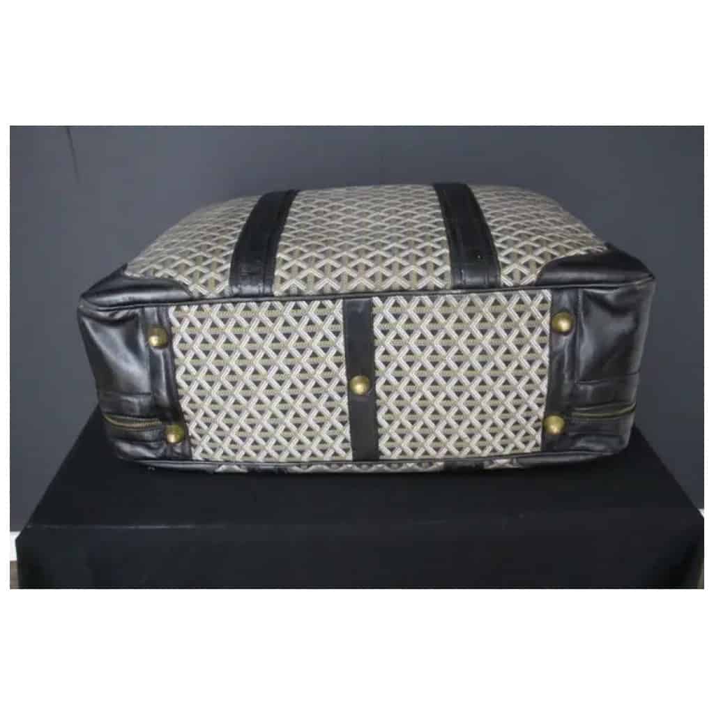 Goyard woven canvas suitcase, Goyard 10 travel bag