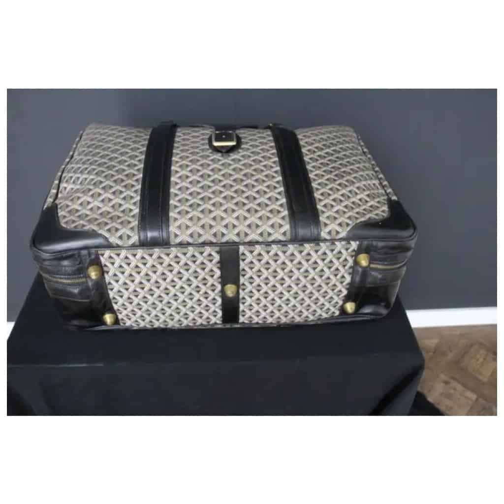 Goyard woven canvas suitcase, Goyard 15 travel bag