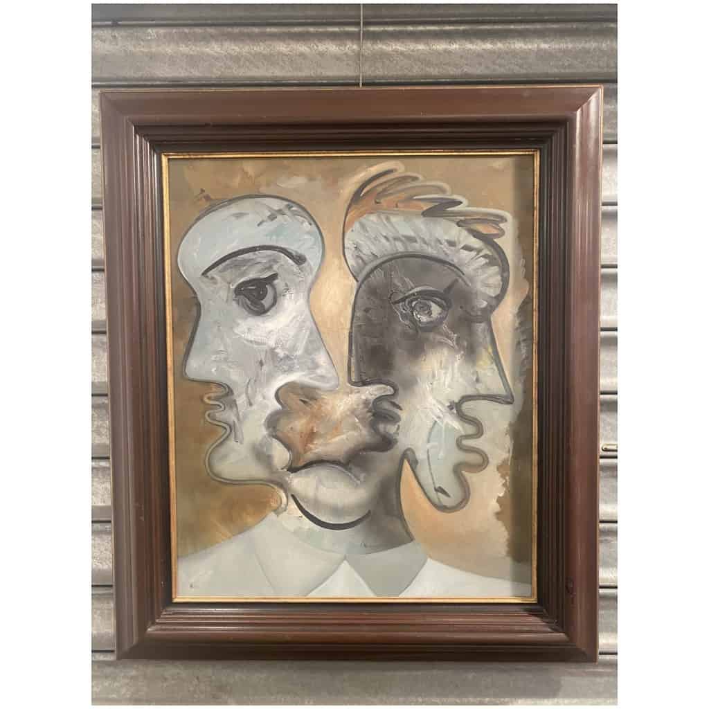 Alain Rothstein Double face oil on canvas framed 3