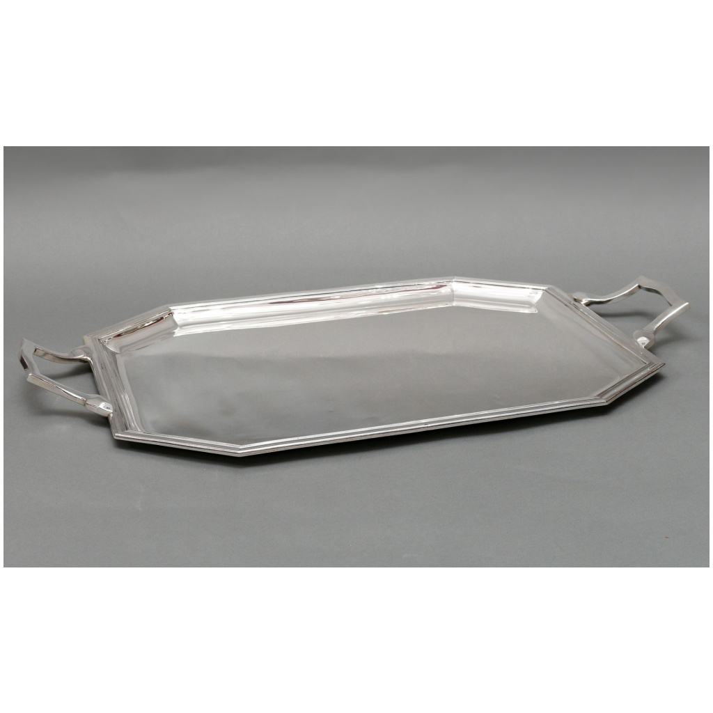 E. VABRE – STERLING SILVER TRAY ART DECO PERIOD 10