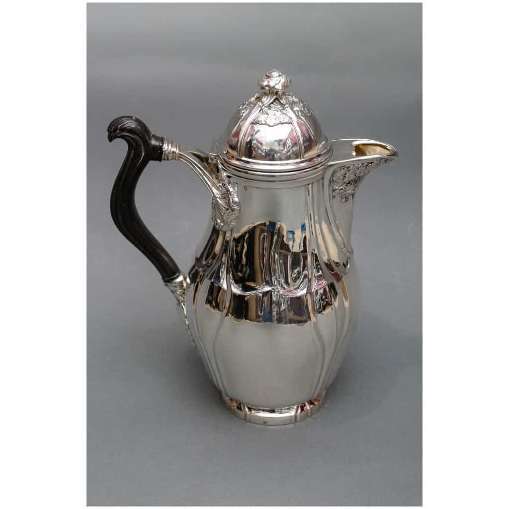 LELIÈVRE (EUGÈNE-ALFRED) – CAFETIÈRE EN ARGENT MASSIF TIFFANY CIRCA 1880 ART NOUVEAU 4