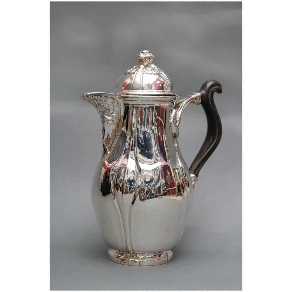 LELIÈVRE (EUGÈNE-ALFRED) – CAFETIÈRE EN ARGENT MASSIF TIFFANY CIRCA 1880 ART NOUVEAU 8