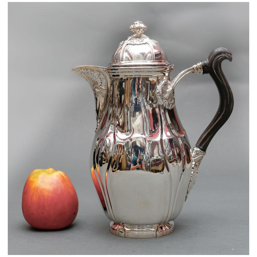 LELIÈVRE (EUGÈNE-ALFRED) – TIFFANY STERLING SILVER COFFEE POT CIRCA 1880 ART NOUVEAU 14