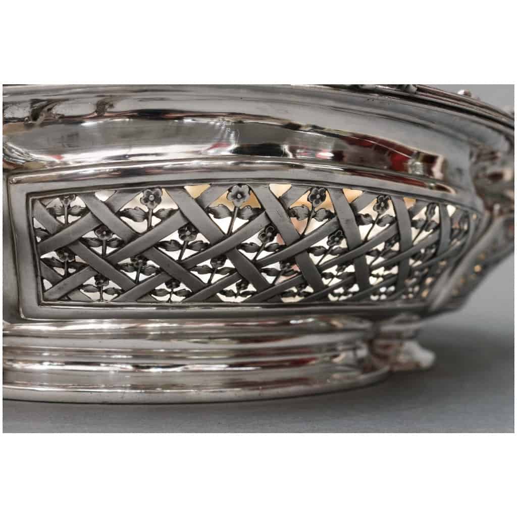 CARDEILHAC – STERLING SILVER FRUIT BASKET XIXTH 11