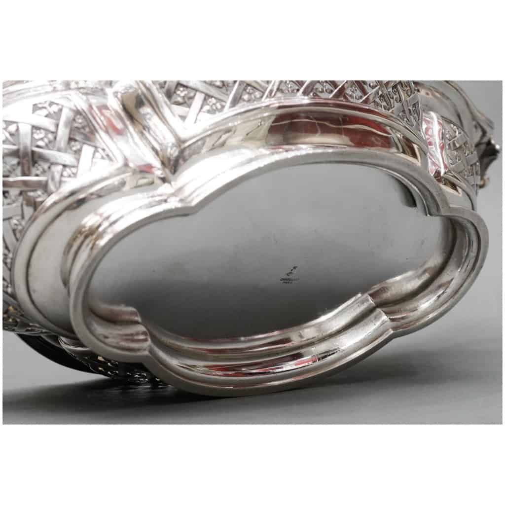 CARDEILHAC – STERLING SILVER FRUIT BASKET XIXTH 14