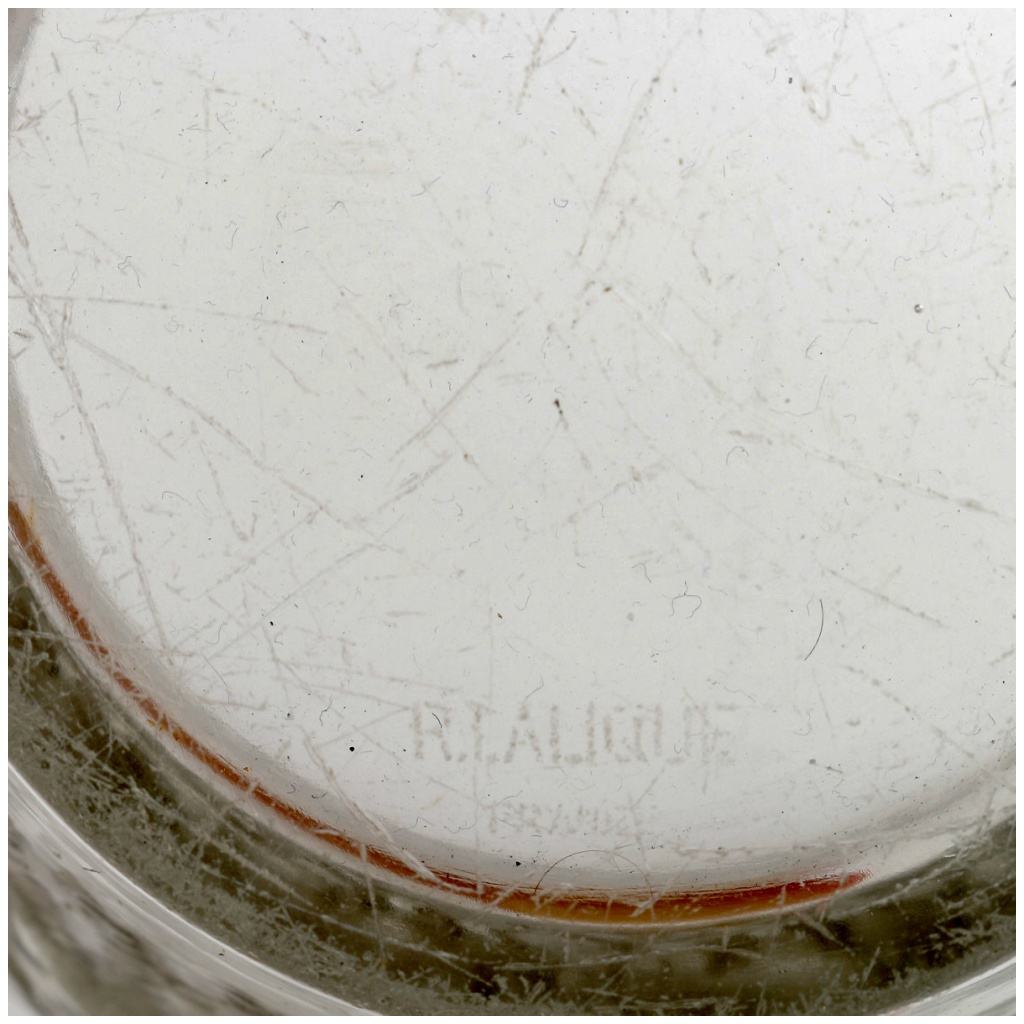 1933 René Lalique – Rennes Vase White Glass Patinated Gray 6