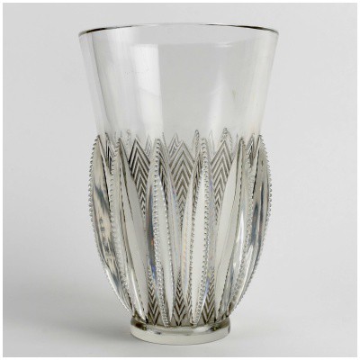 1934 René Lalique – Gerardmer Vase White Glass With Gray Patina