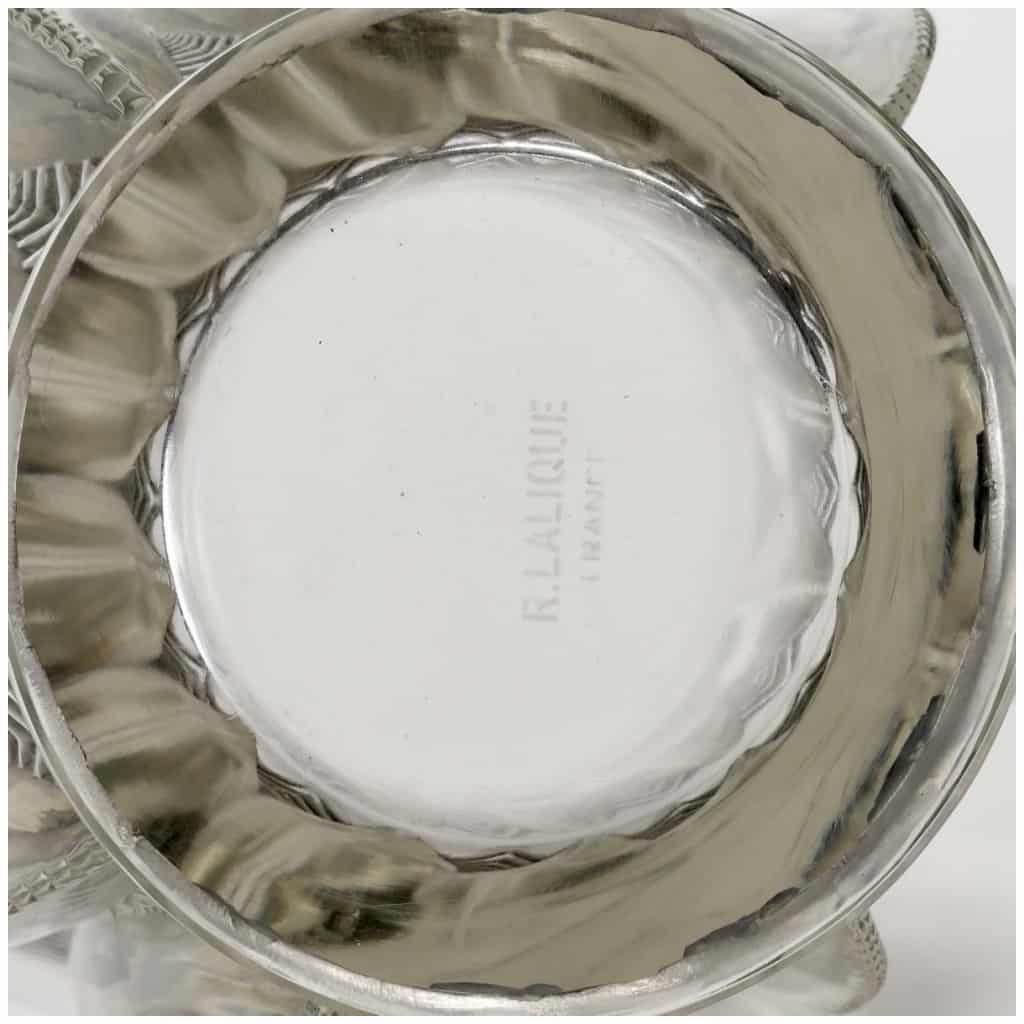 1934 René Lalique – Gerardmer Vase White Glass Patinated Gray 7