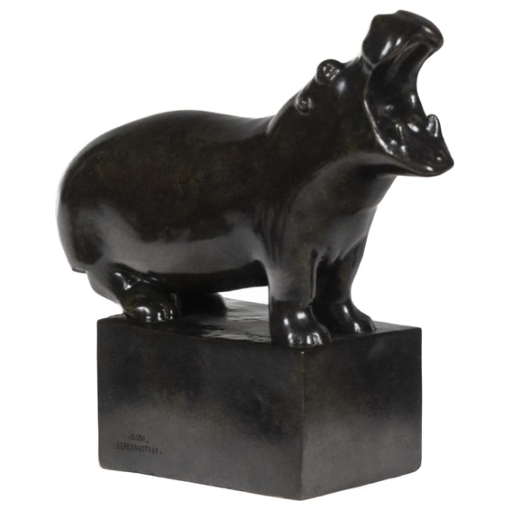 François Pompon. « Hippopotame », bronze, tirage de 2006. 3