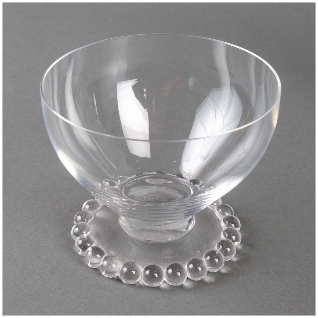 1935 René Lalique – Andlau White Glass Ball Glass Service – 34 Pieces 8