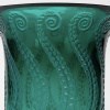 1921 René Lalique – Vase Méduse Verre Vert Emeraude Patiné Blanc 11